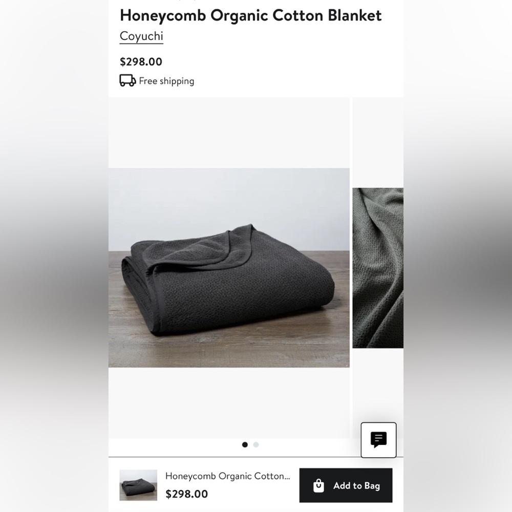 Coyuchi Honeycomb Organic Cotton Blanket